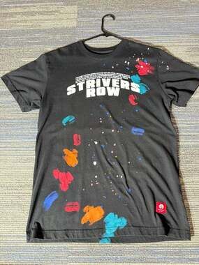Strivers Row Paint Splatter Black T-Shirt Size M
